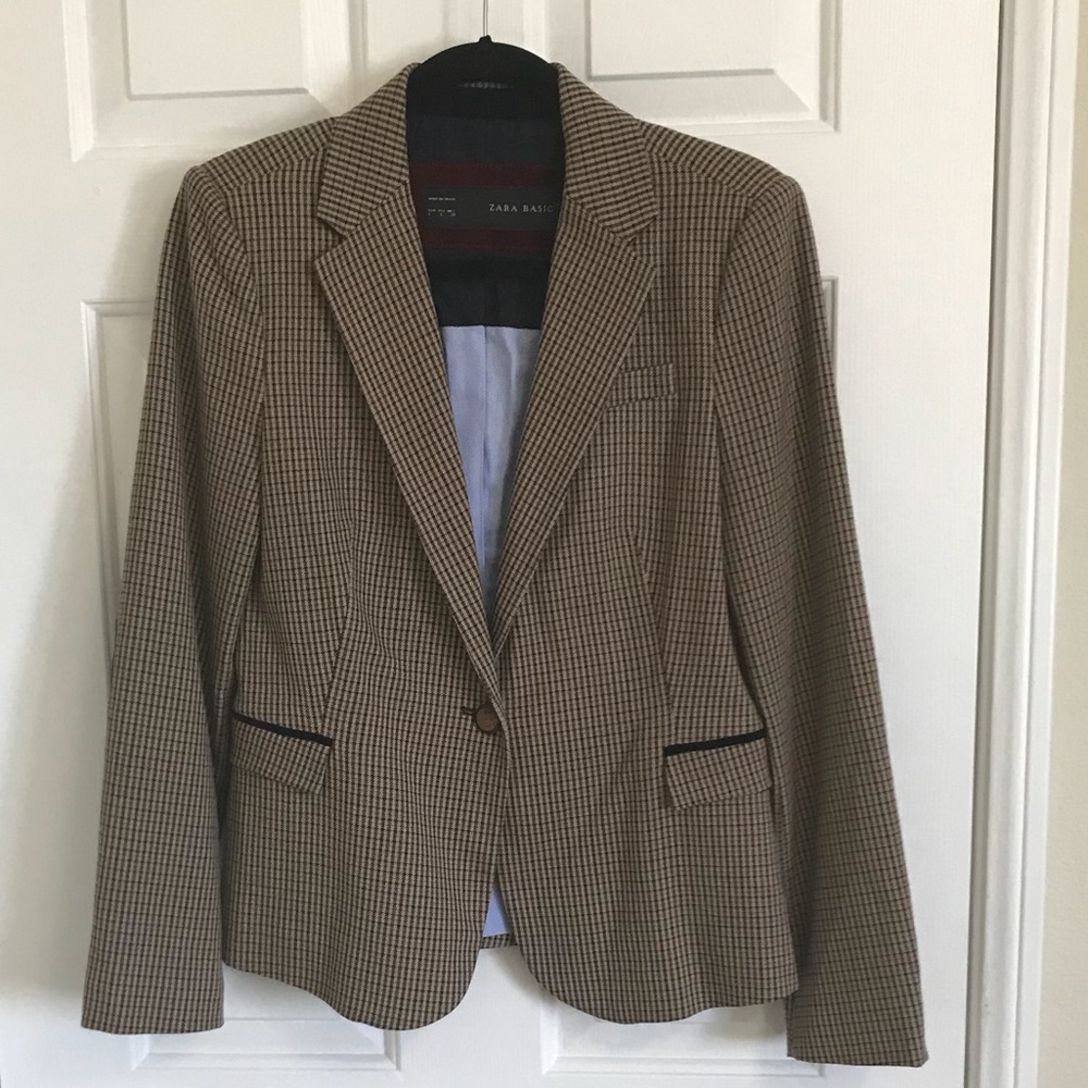Zara houndstooth blazer